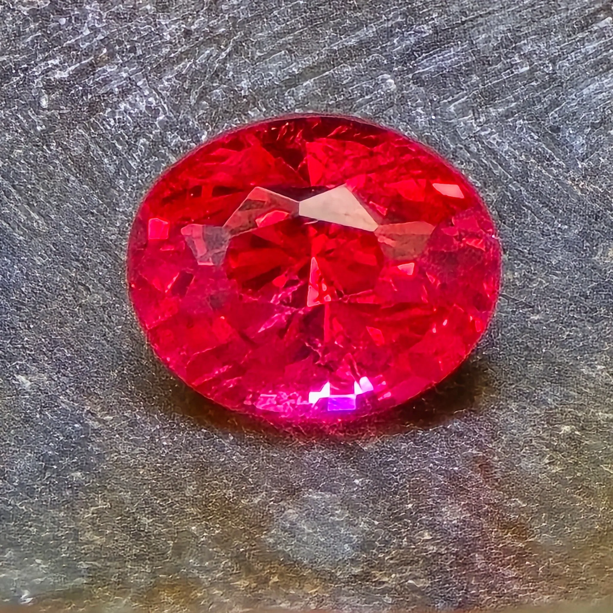 0.95 Carat Oval Vivid Red Spinel from Mahenge Tanzania