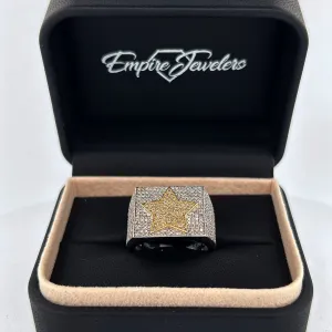 10K TWO TONE STAR RING