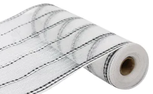 10" XL Wide Fabric/Foil Mesh: White, Black, Irid White (10 Yards) RY8900HF