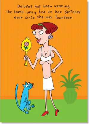 112 Lucky Bra (Birthday Card)