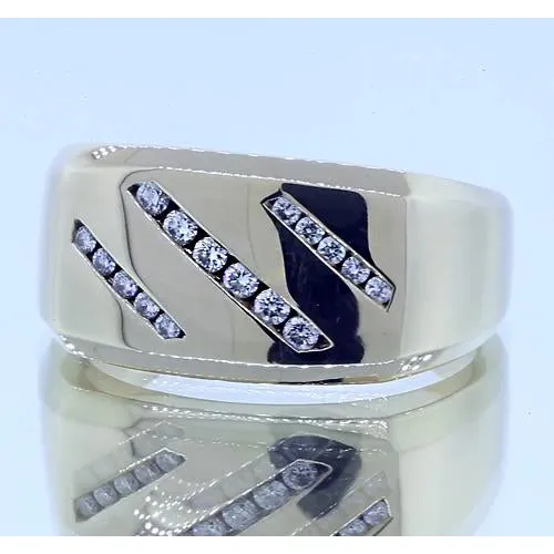 1.25 Carats Round Natural Earth Mined Diamond Anniversary Band Simple Jewelry