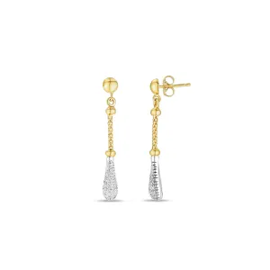 14K Gold & Diamond Prosecco Drop Earrings
