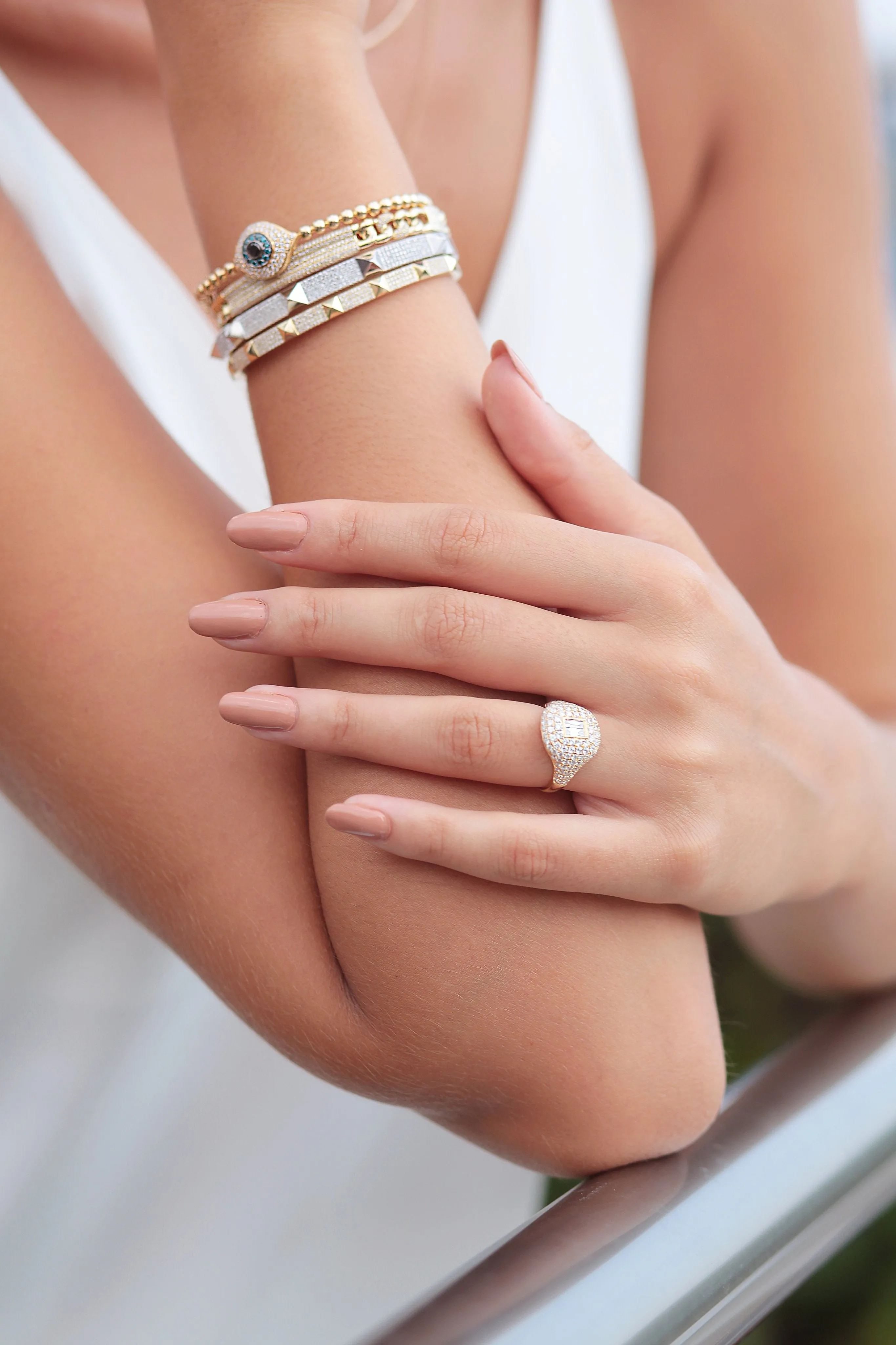 14KT Gold Diamond LUXE Cushion Ring