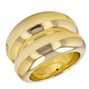 14KT Gold Large Double Dome Lightweight Ring