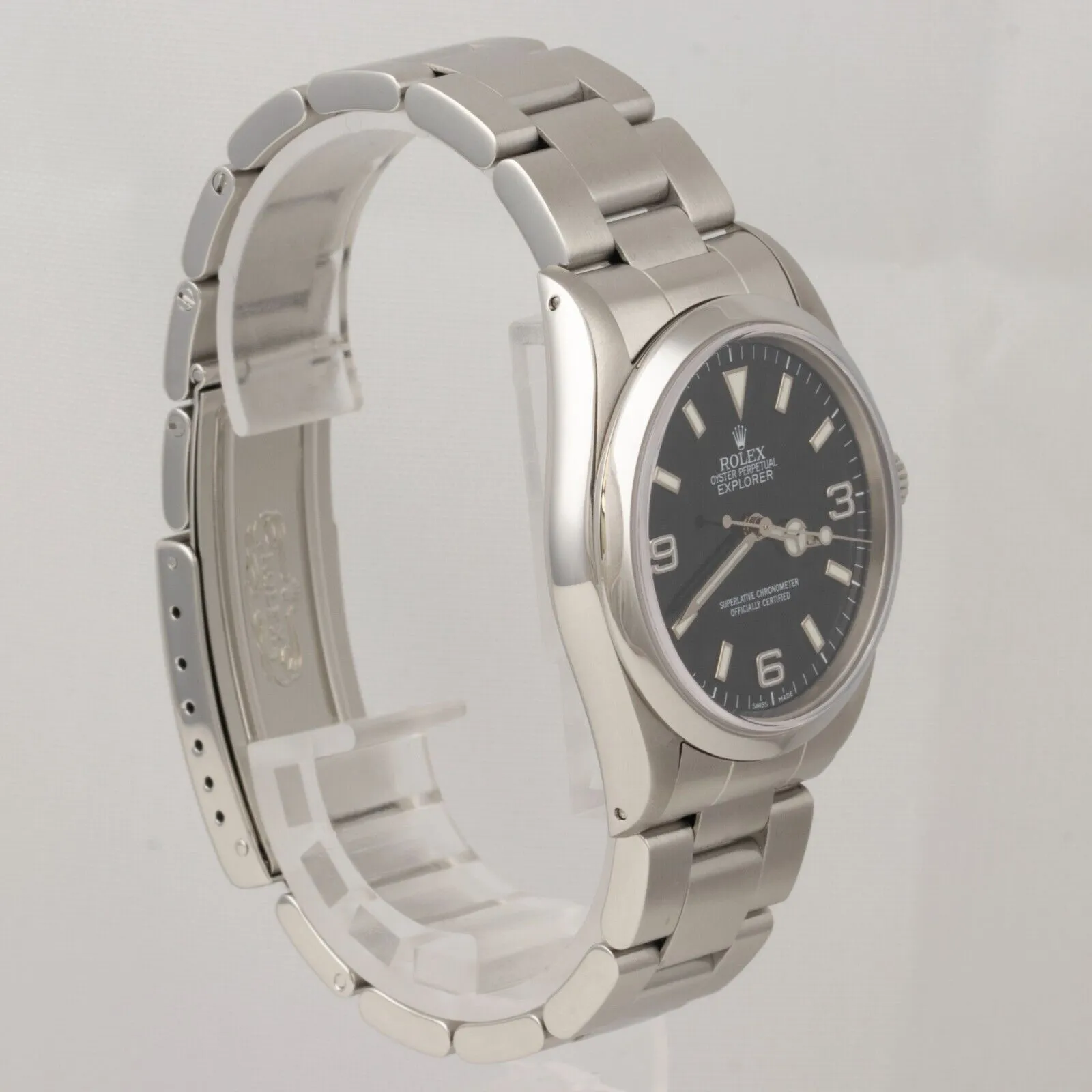 1991 Rolex Explorer I Black 3-6-9 Dial Stainless Steel 36mm Watch 14270