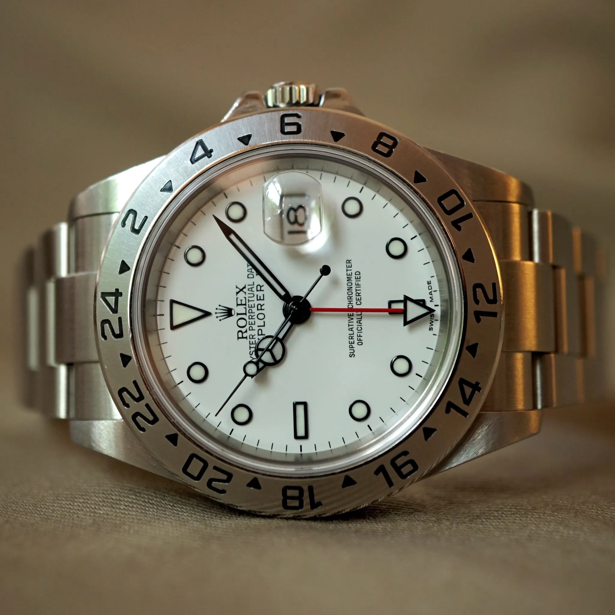 2006 ROLEX EXPLORER II 16570 POLAR WHITE WATCH W/ RSC CARDS