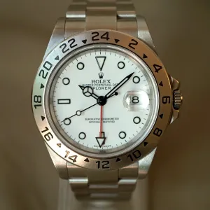 2006 ROLEX EXPLORER II 16570 POLAR WHITE WATCH W/ RSC CARDS