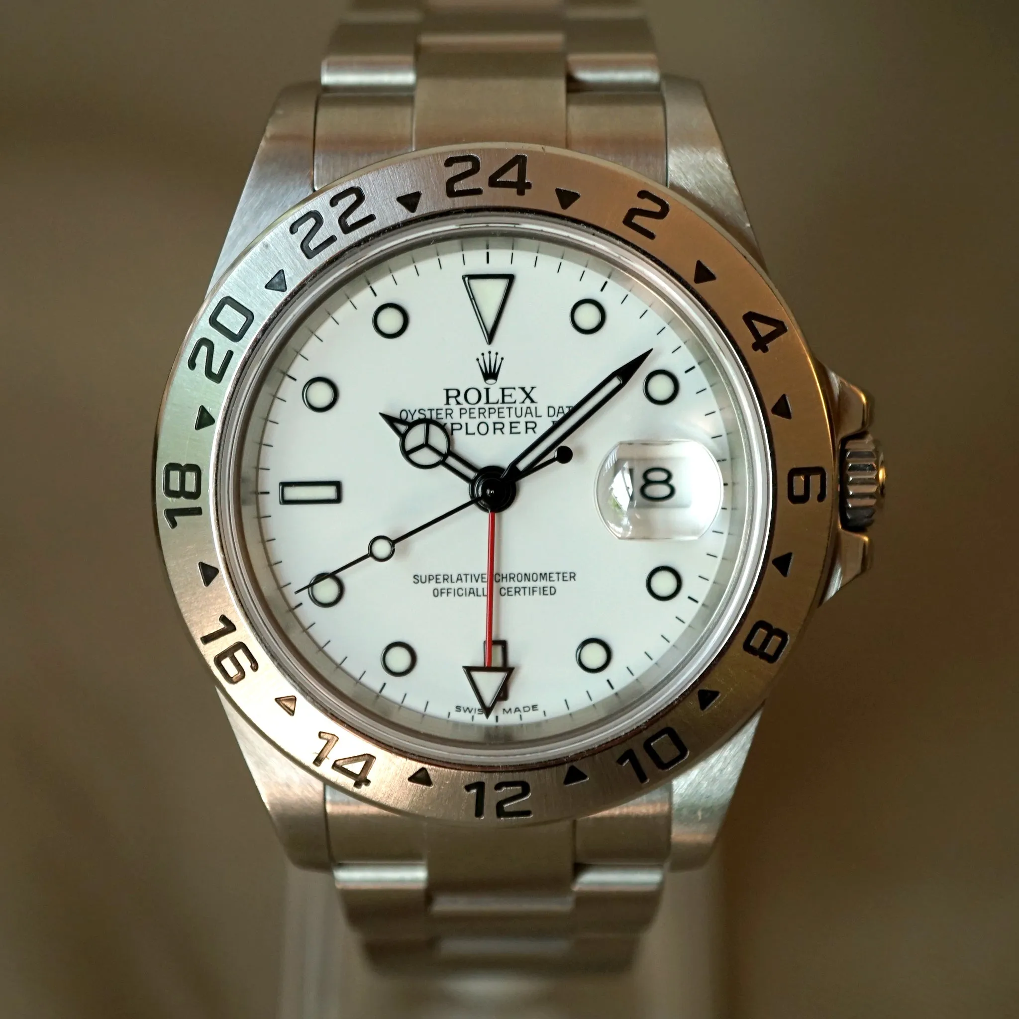 2006 ROLEX EXPLORER II 16570 POLAR WHITE WATCH W/ RSC CARDS