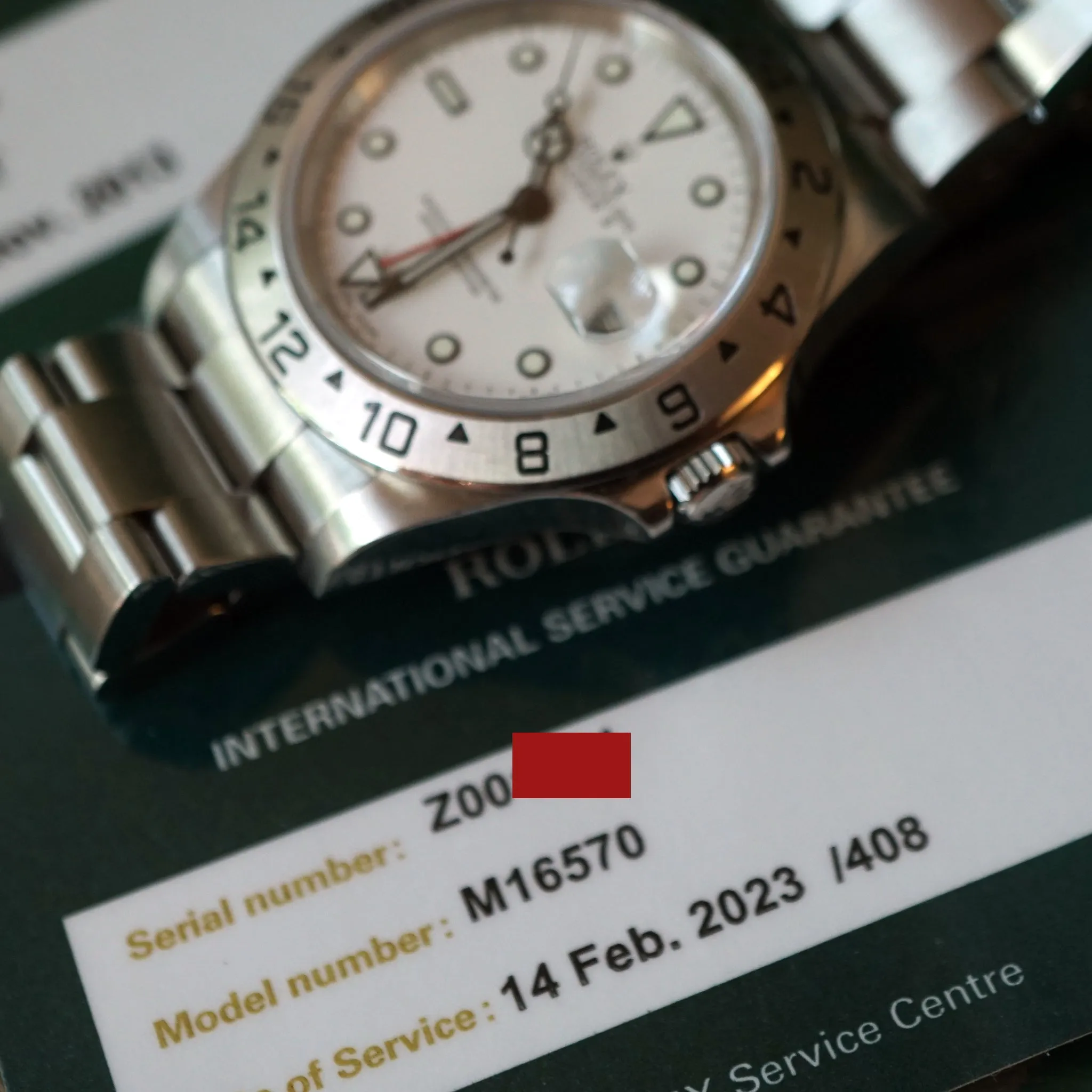 2006 ROLEX EXPLORER II 16570 POLAR WHITE WATCH W/ RSC CARDS