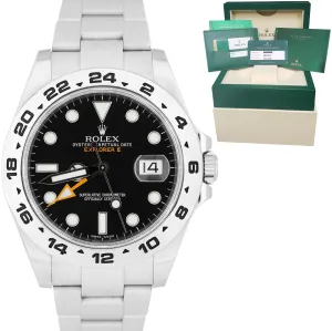 2020 RSC Rolex Explorer II Black Orange GMT Date 42mm Watch 216570 FULL SET B P