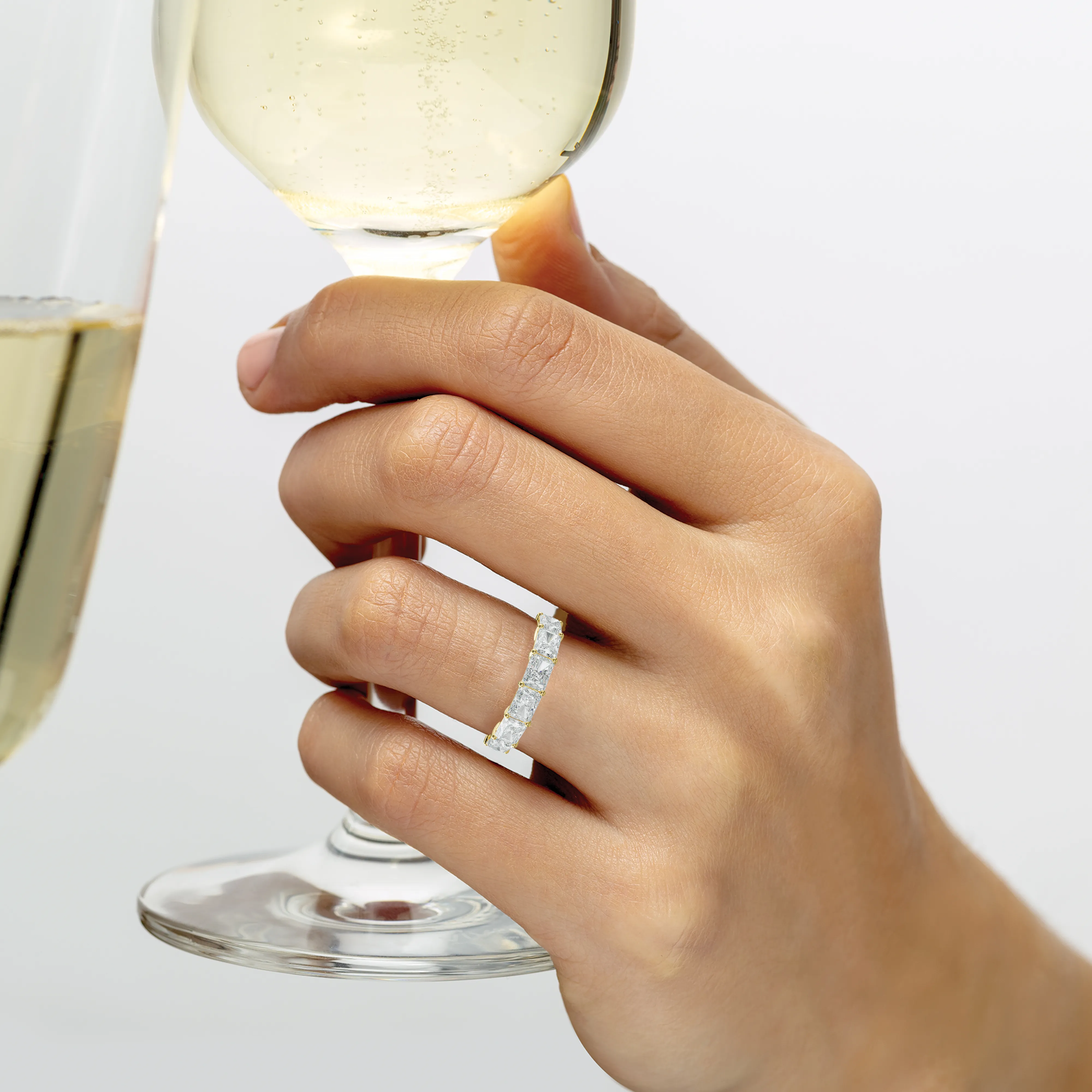 3.0 Carat East West Radiant Cut Diamond Anniversary Band