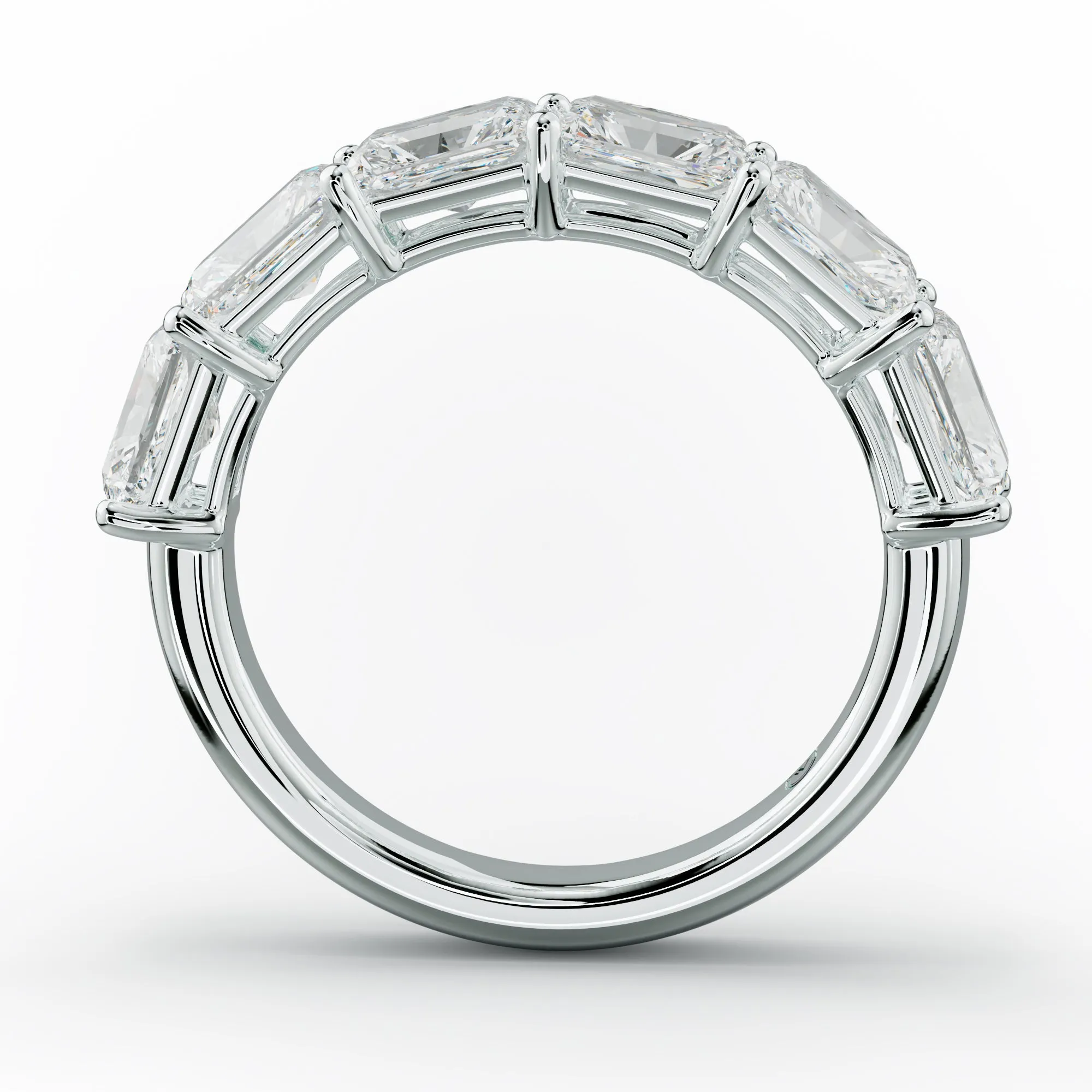 3.0 Carat East West Radiant Cut Diamond Anniversary Band