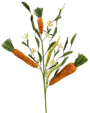 30" Carrot, Leaves Spray x 3: Orange - 62883OR