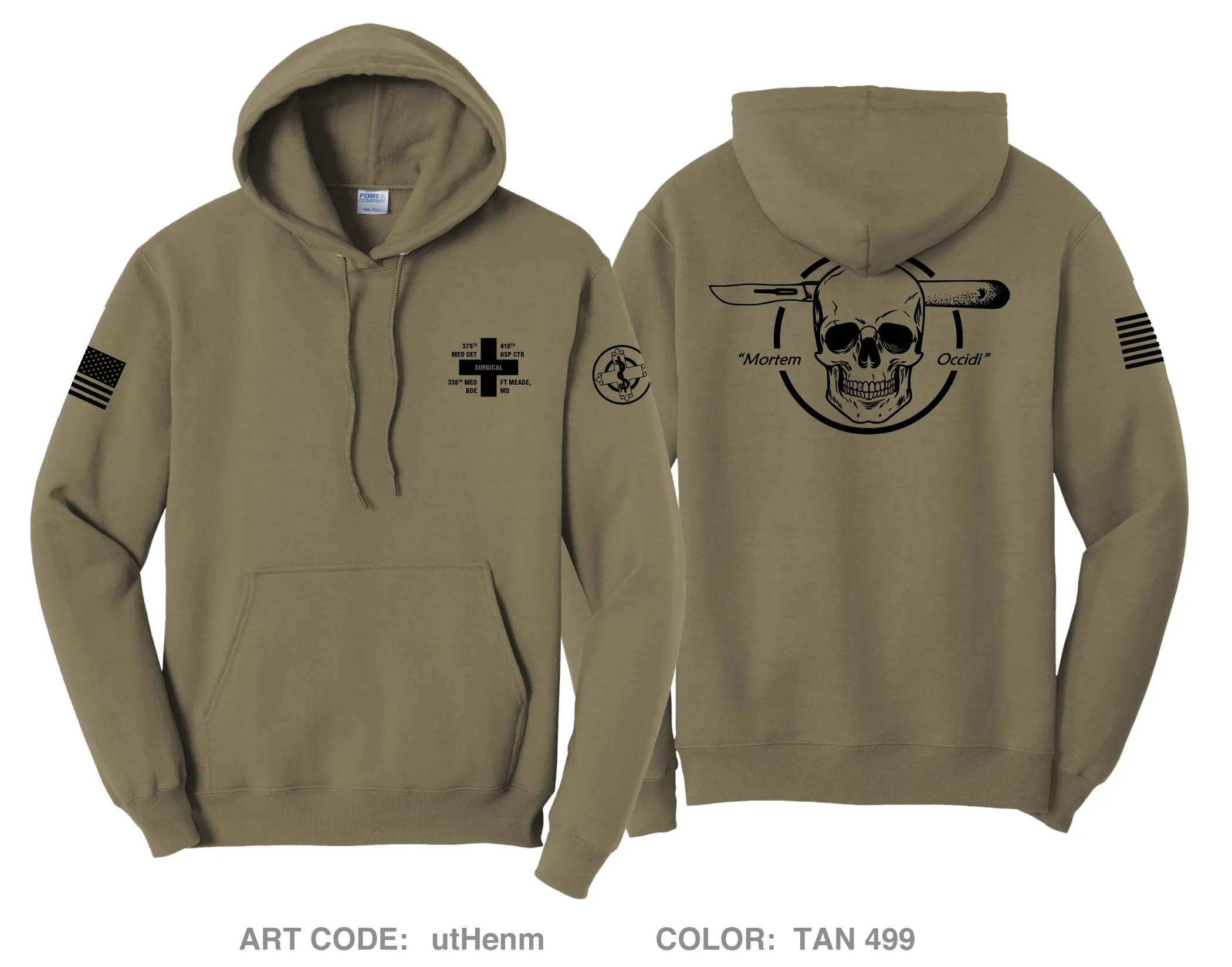 378th MED DET (SURG), 410th HSP CTR, 338th MED BDE Comfort Unisex Hooded Sweatshirt - utHenm