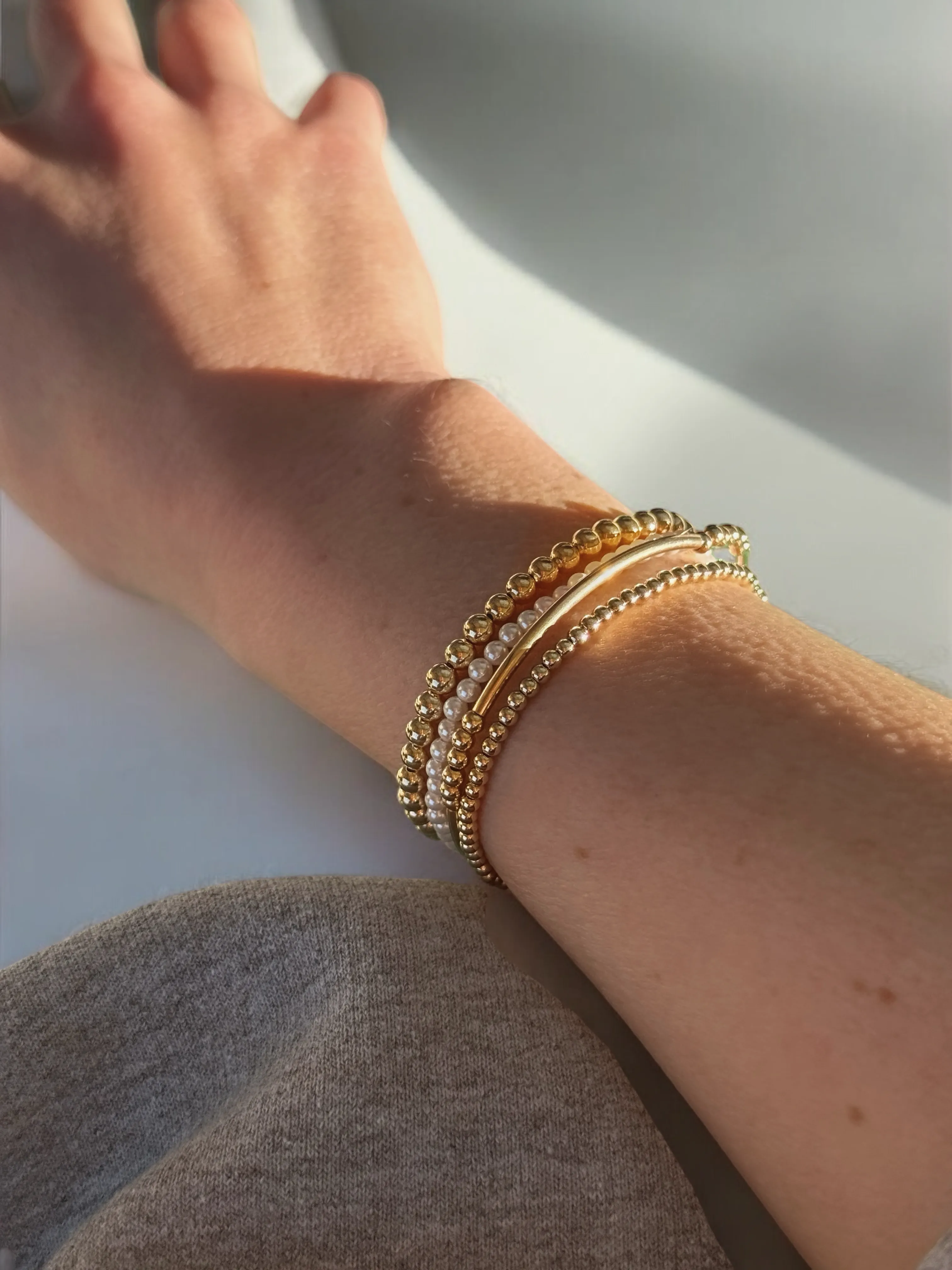 3mm Crystal Pearl Bracelet