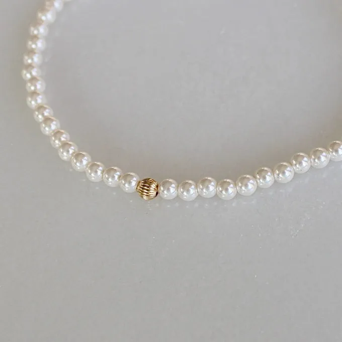 3mm Crystal Pearl Bracelet