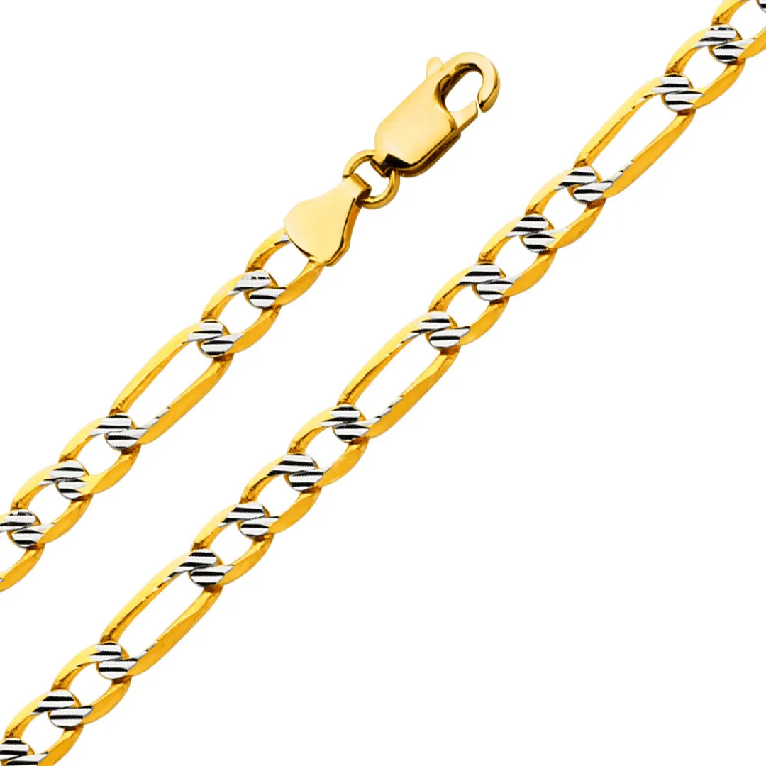4.7mm Fancy Light Figaro 3 1 Bracelet