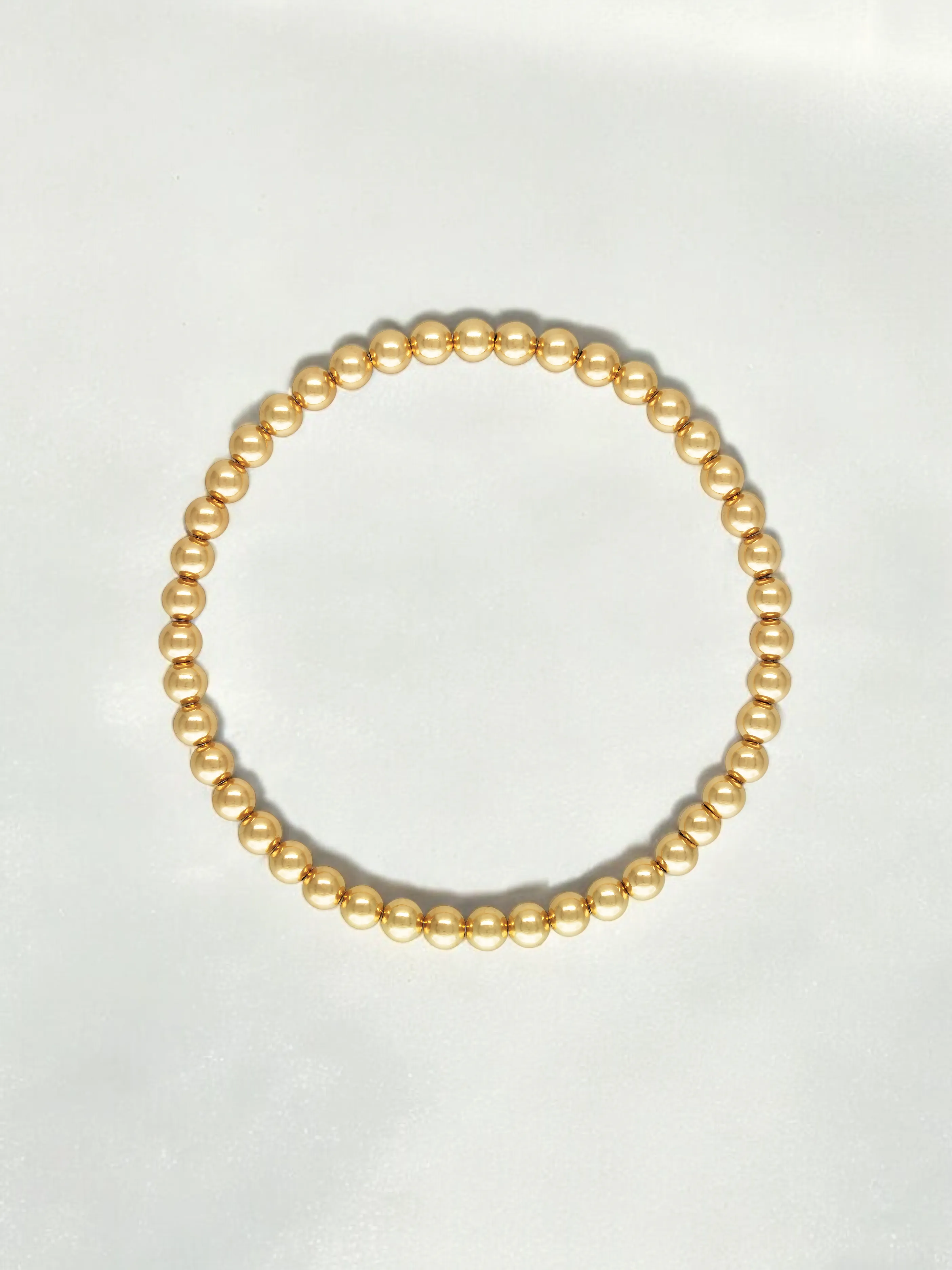 4mm Gold Bead Bracelet - 14k Gold Filled