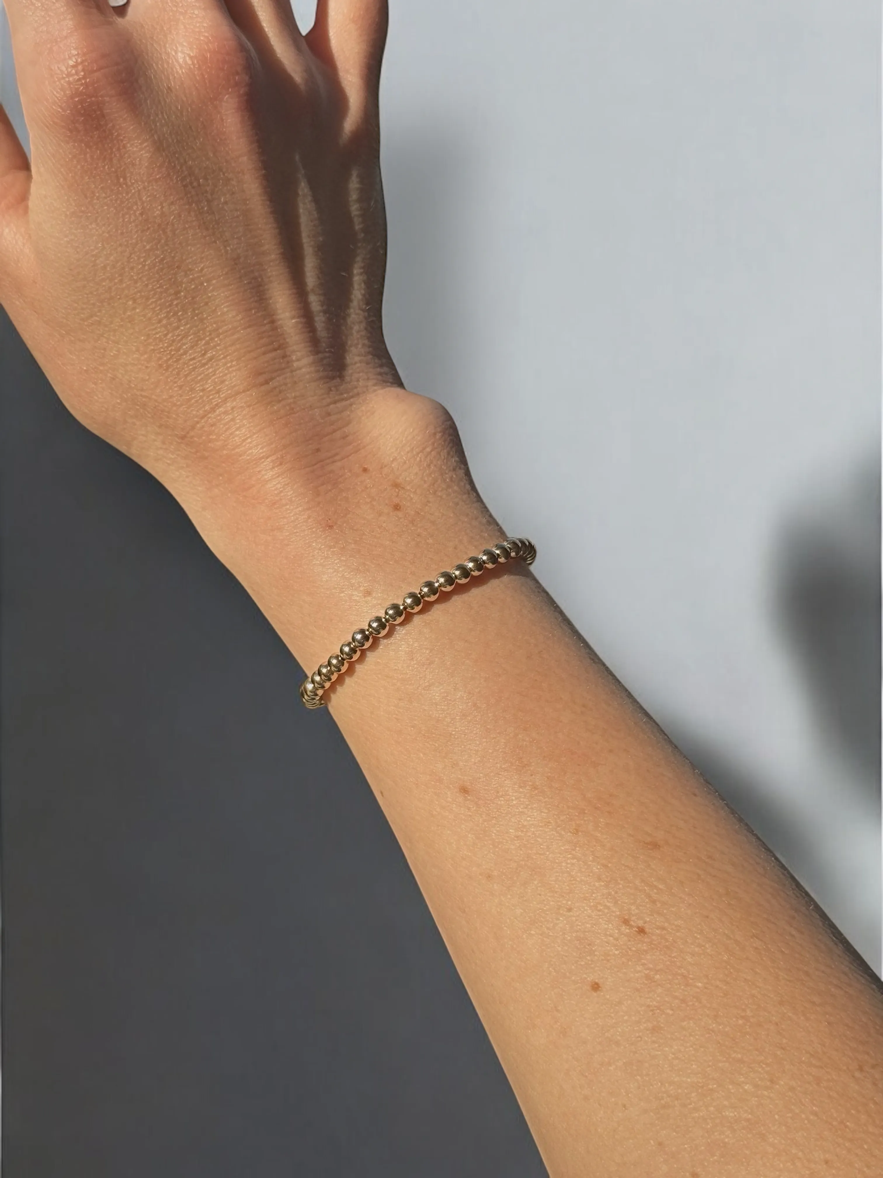 4mm Gold Bead Bracelet - 14k Gold Filled
