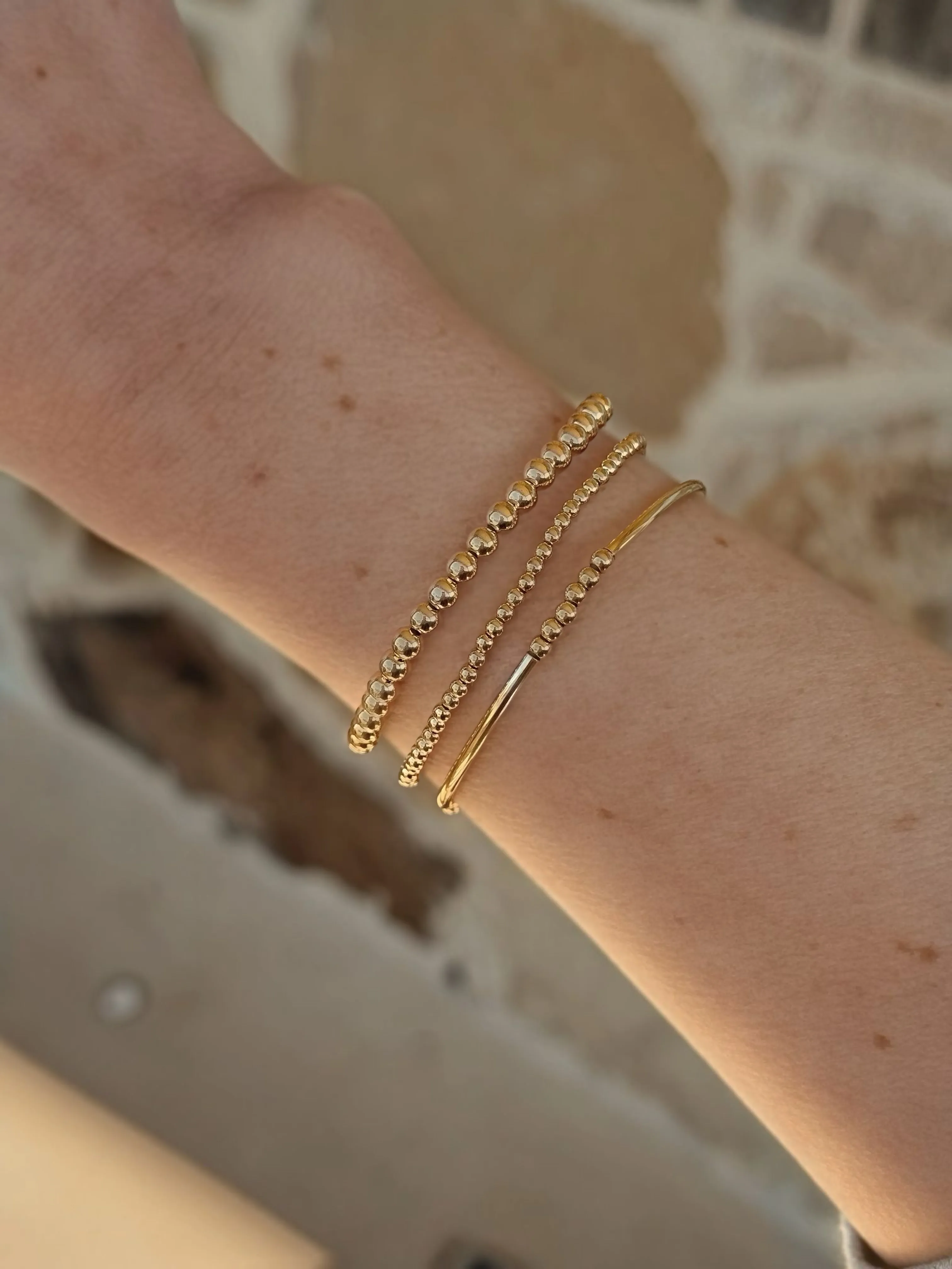 4mm Gold Bead Bracelet - 14k Gold Filled