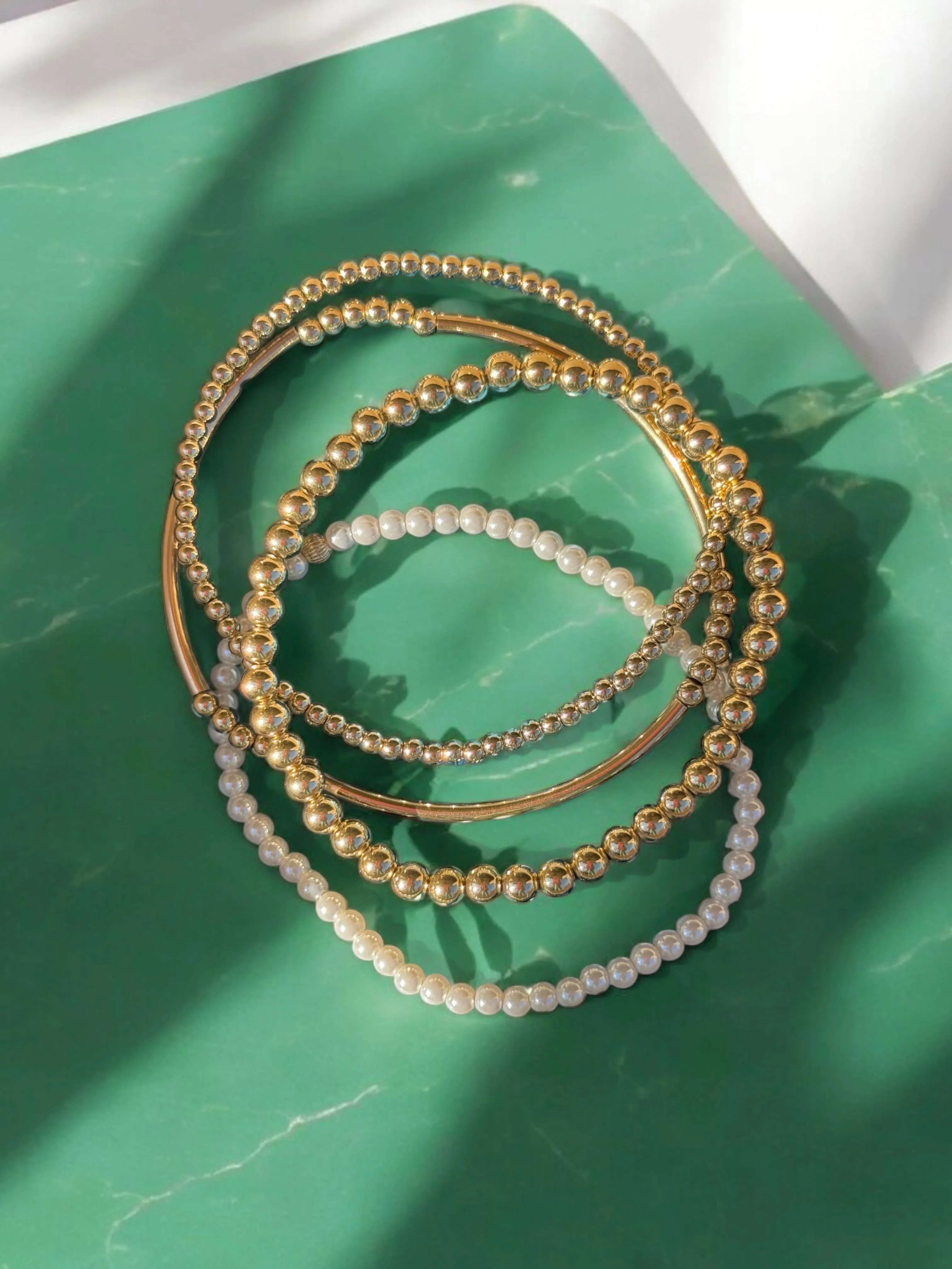 4mm Gold Bead Bracelet - 14k Gold Filled