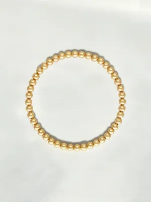 4mm Gold Bead Bracelet - 14k Gold Filled