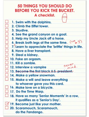 567 Bucket List (Birthday Card)