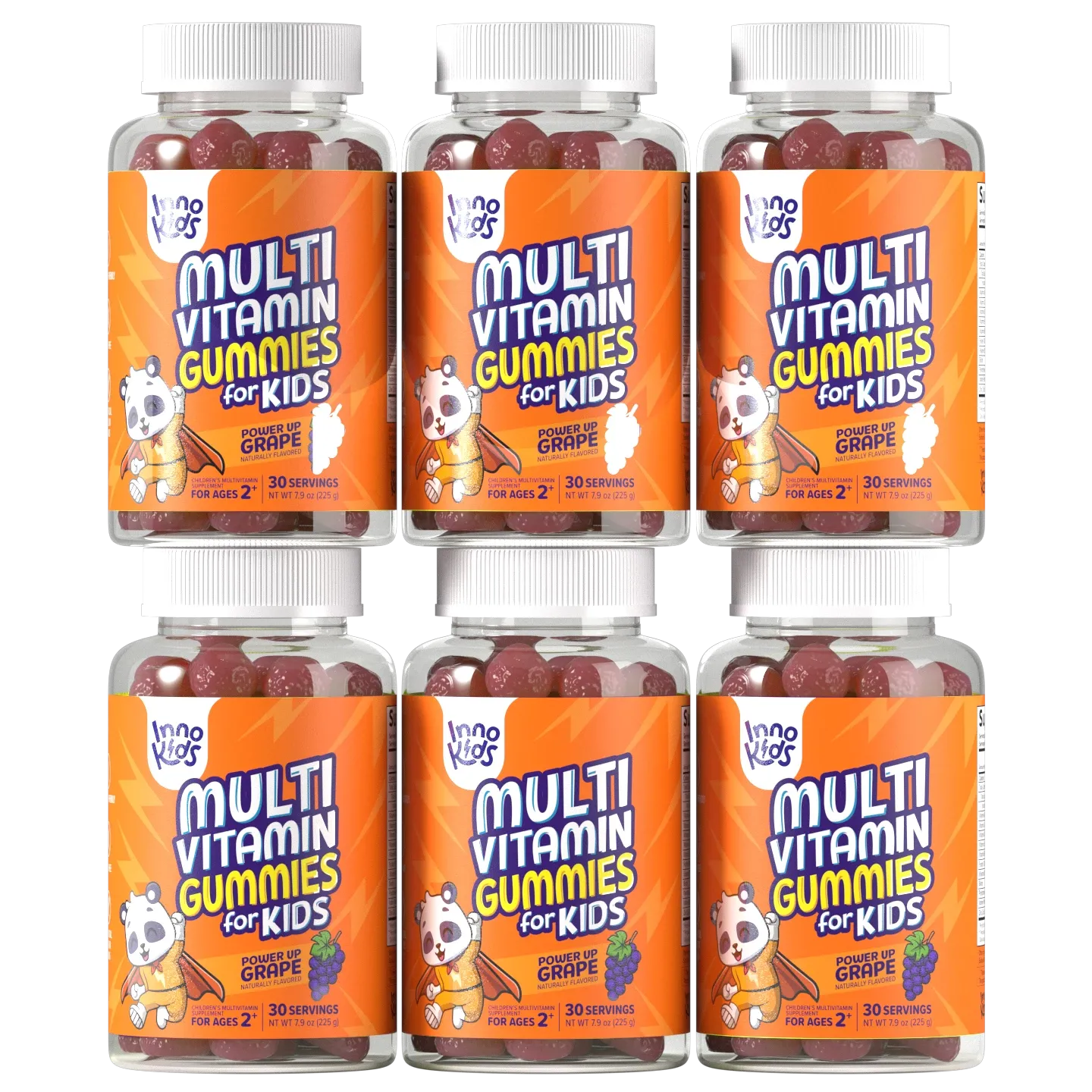 6 Bottles of Multivitamin Gummies For Kids