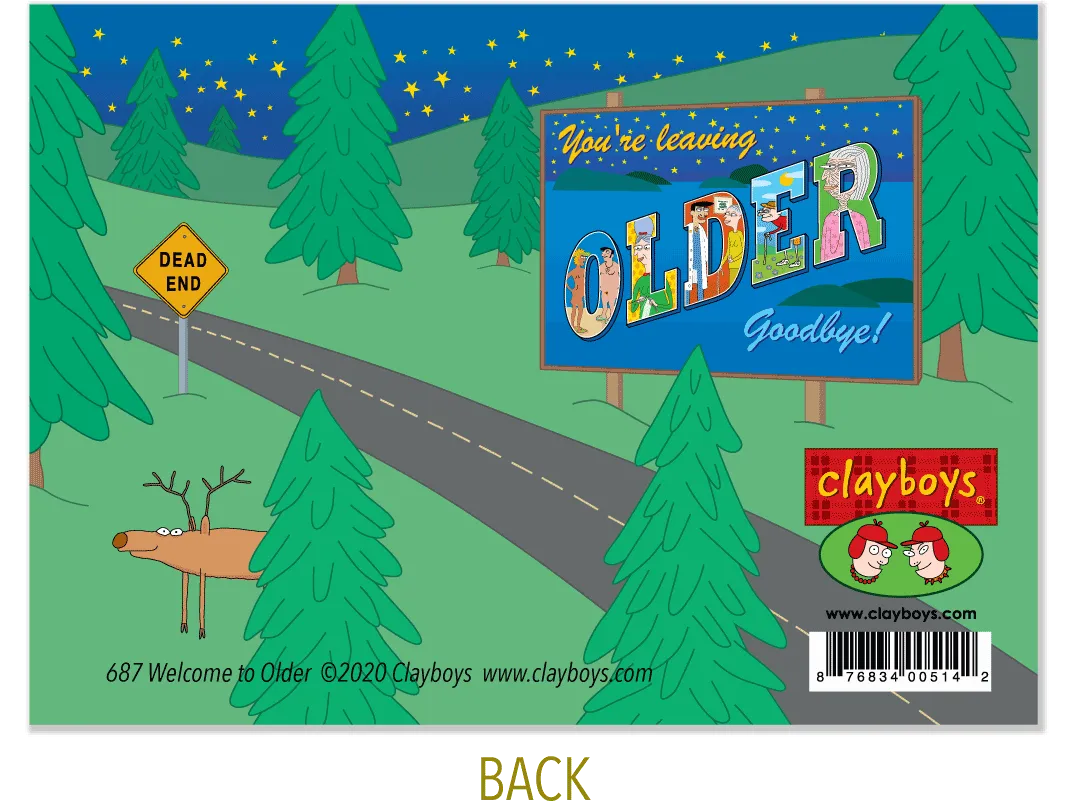 687 Welcome to Older (Any Occasion Card, Birthday Card)