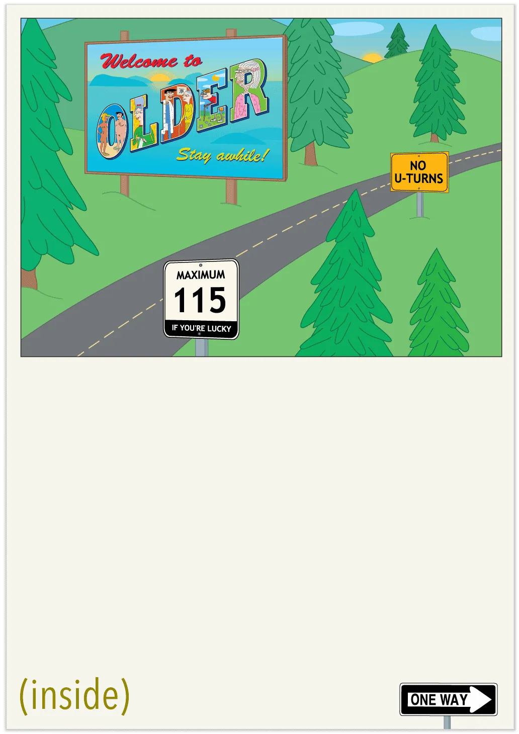 687 Welcome to Older (Any Occasion Card, Birthday Card)