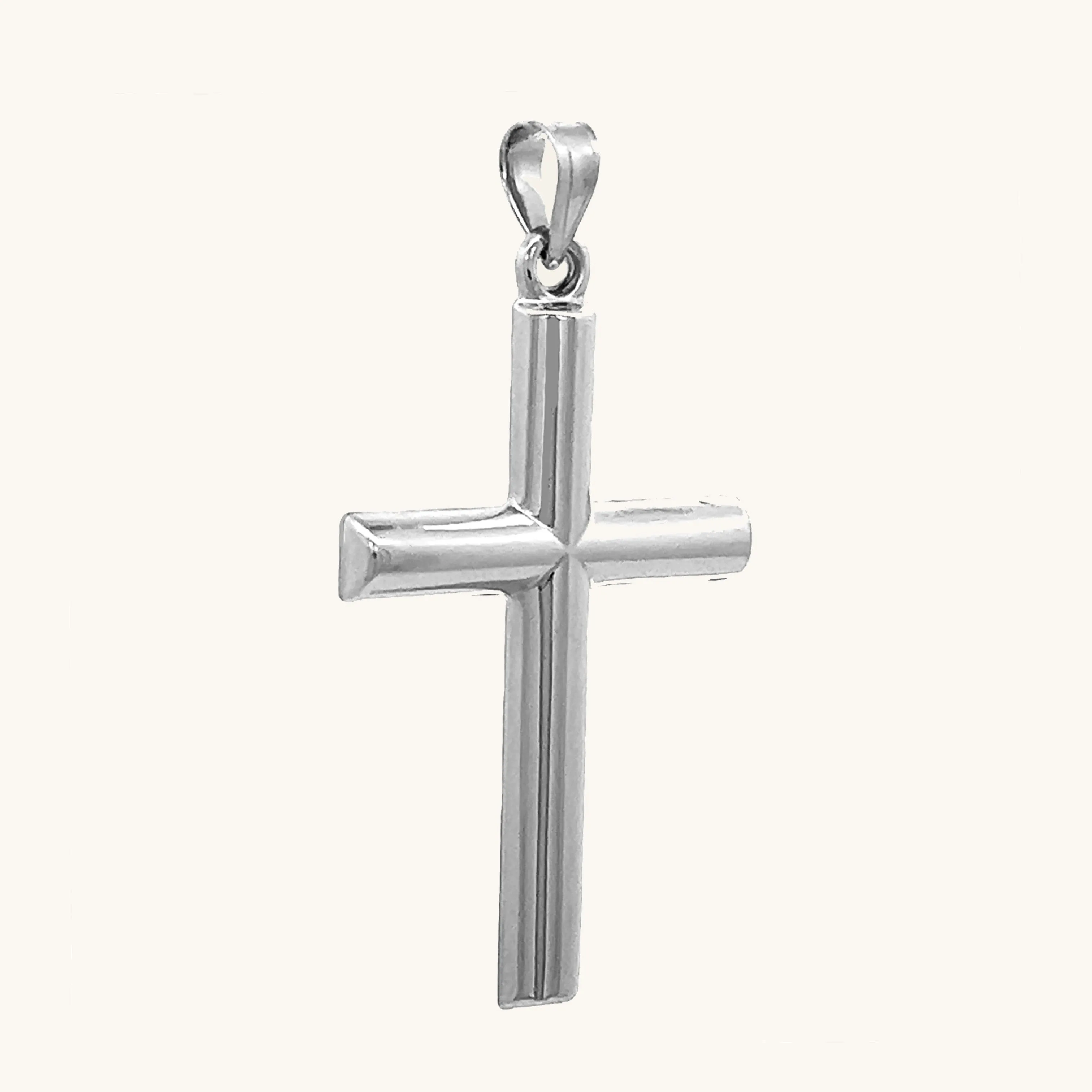 925 STERLING SILVER TUBE CROSS PENDANT
