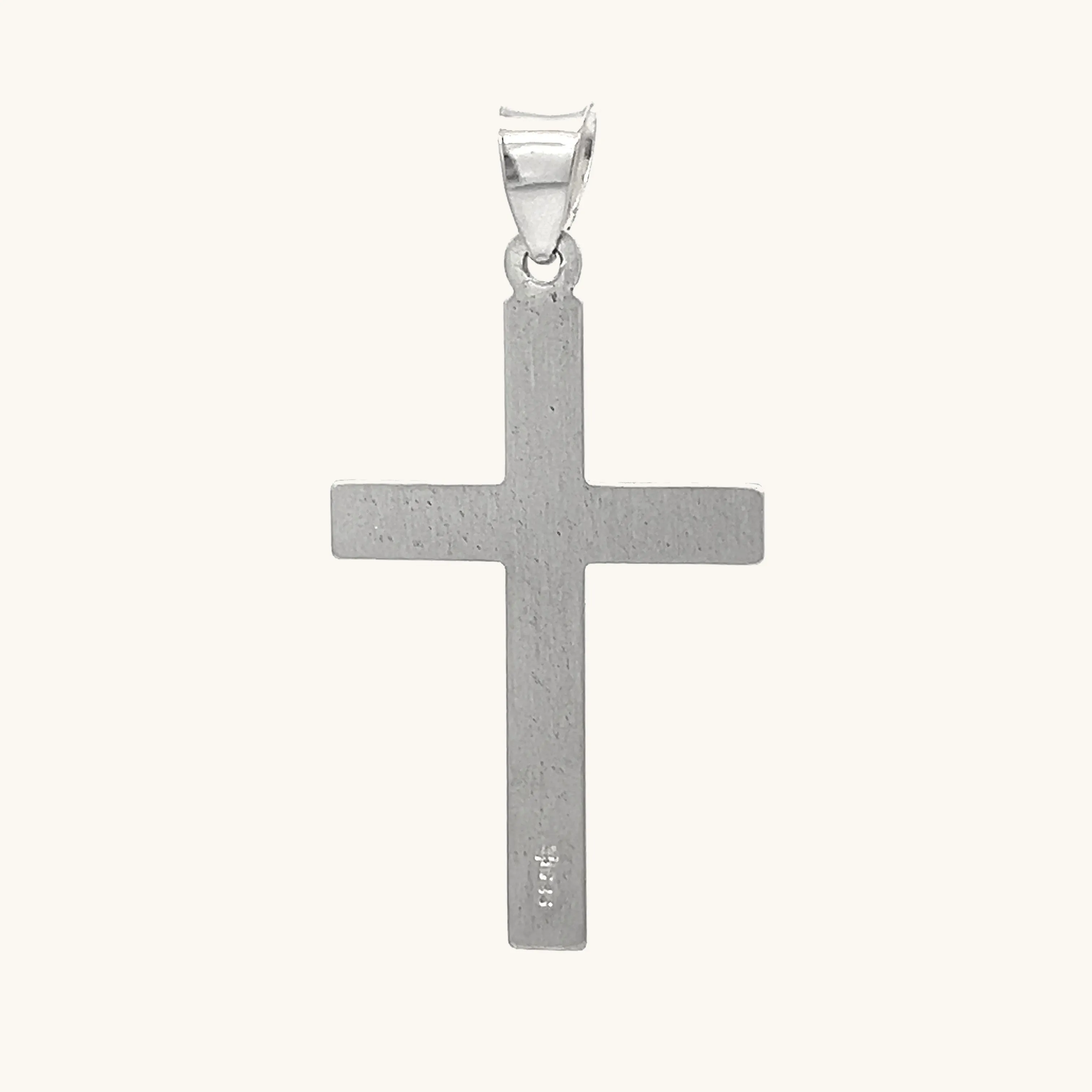 925 STERLING SILVER TUBE CROSS PENDANT