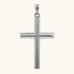 925 STERLING SILVER TUBE CROSS PENDANT