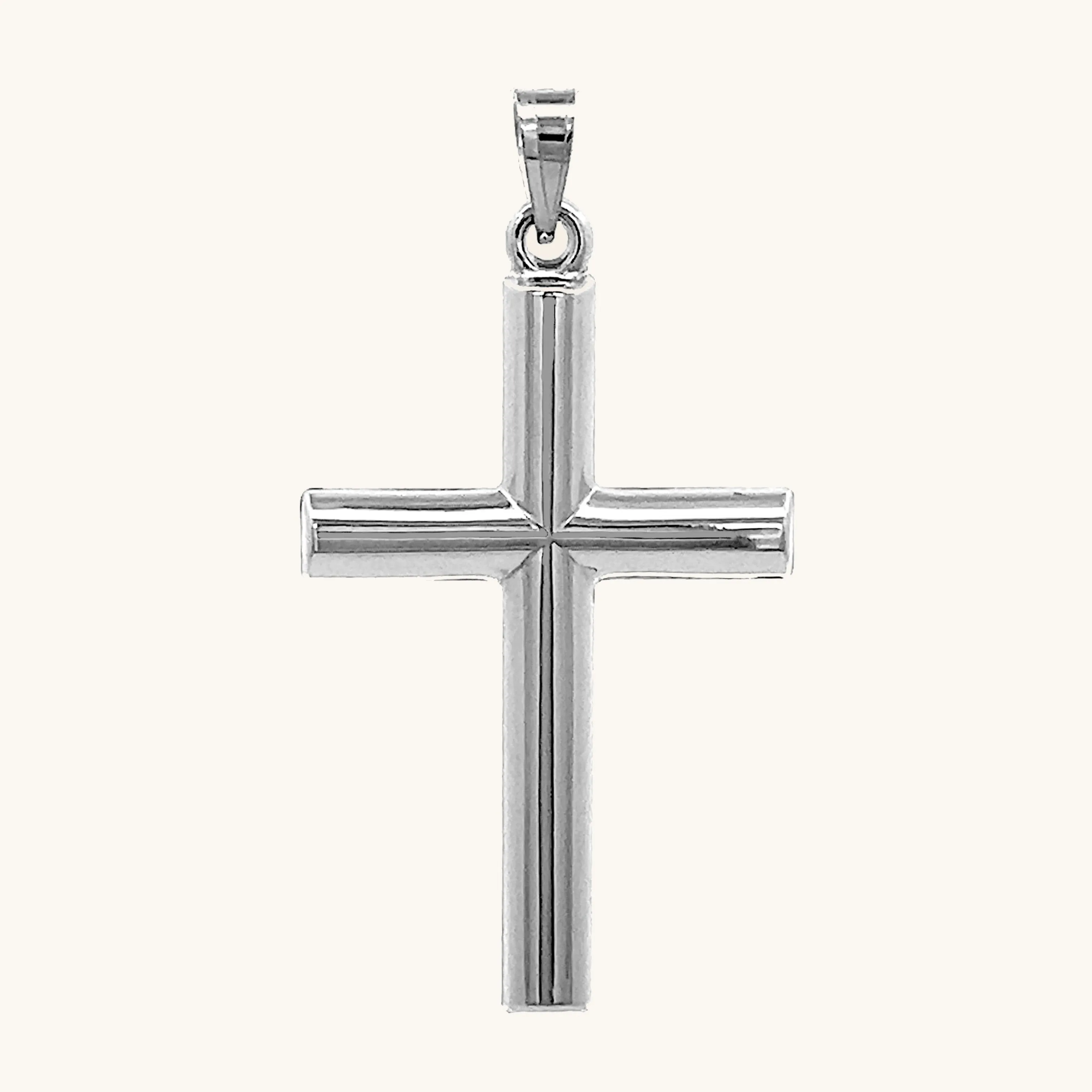 925 STERLING SILVER TUBE CROSS PENDANT