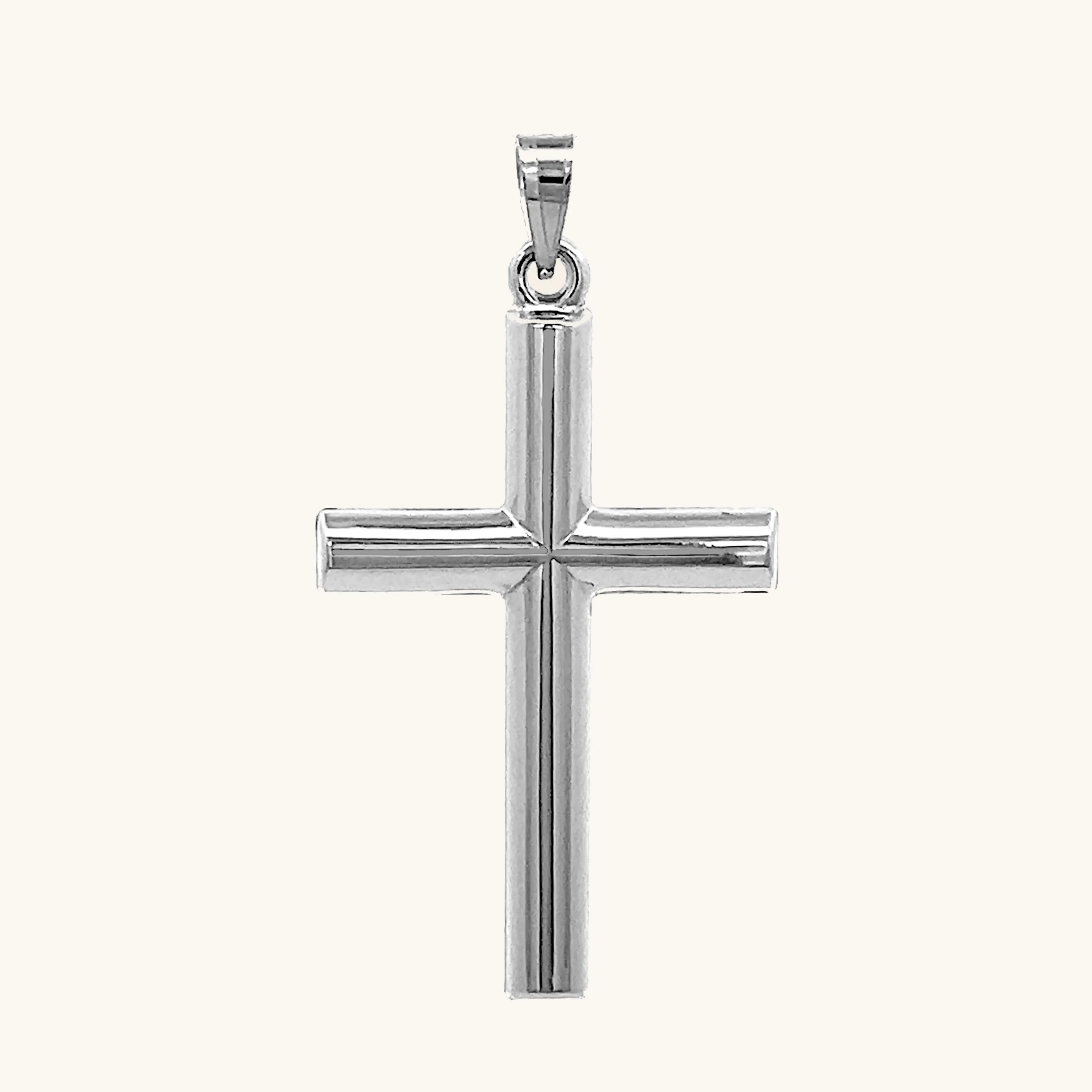 925 STERLING SILVER TUBE CROSS PENDANT