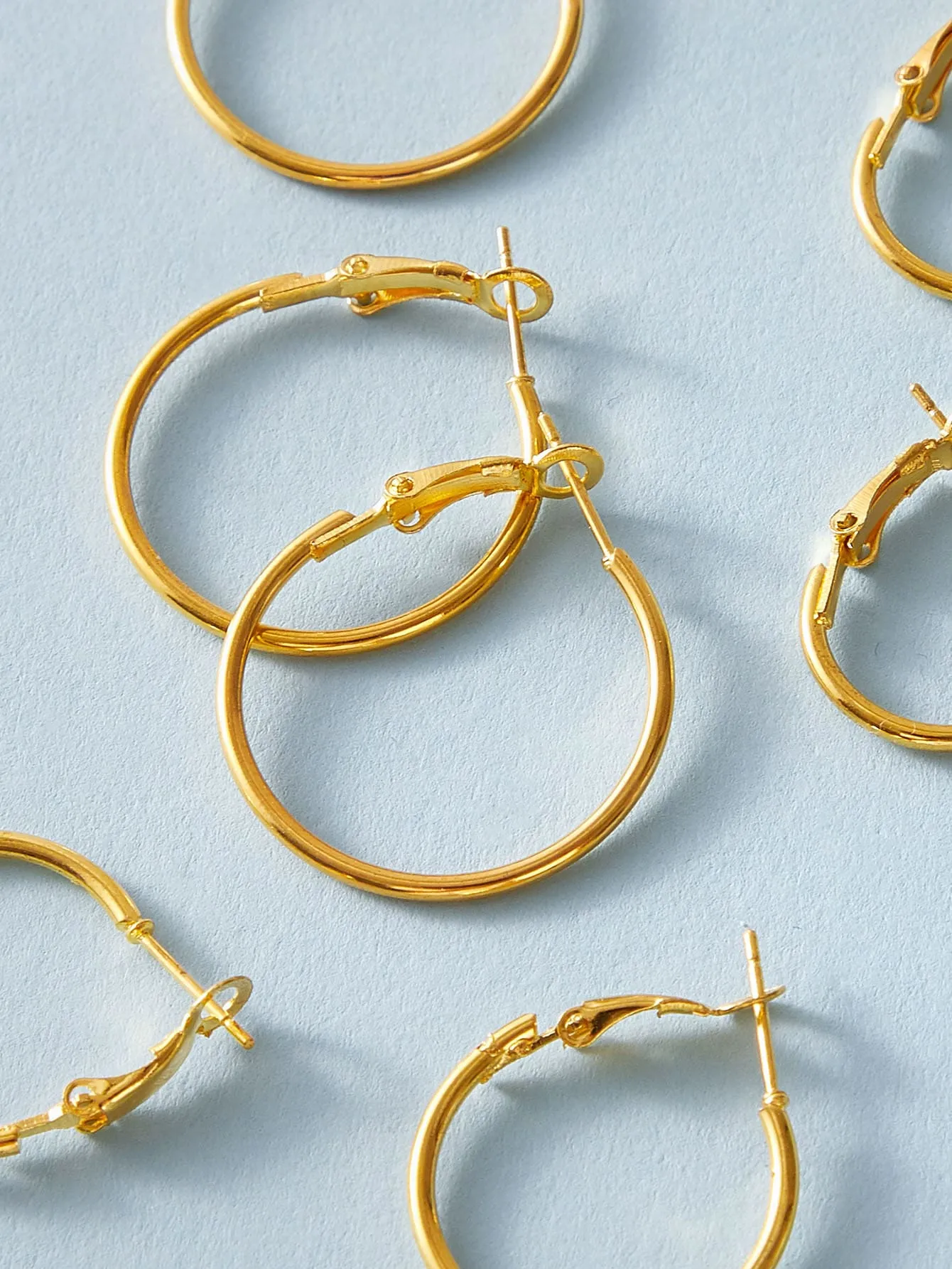 9pairs Simple Hoop Earrings  - FD ⚡