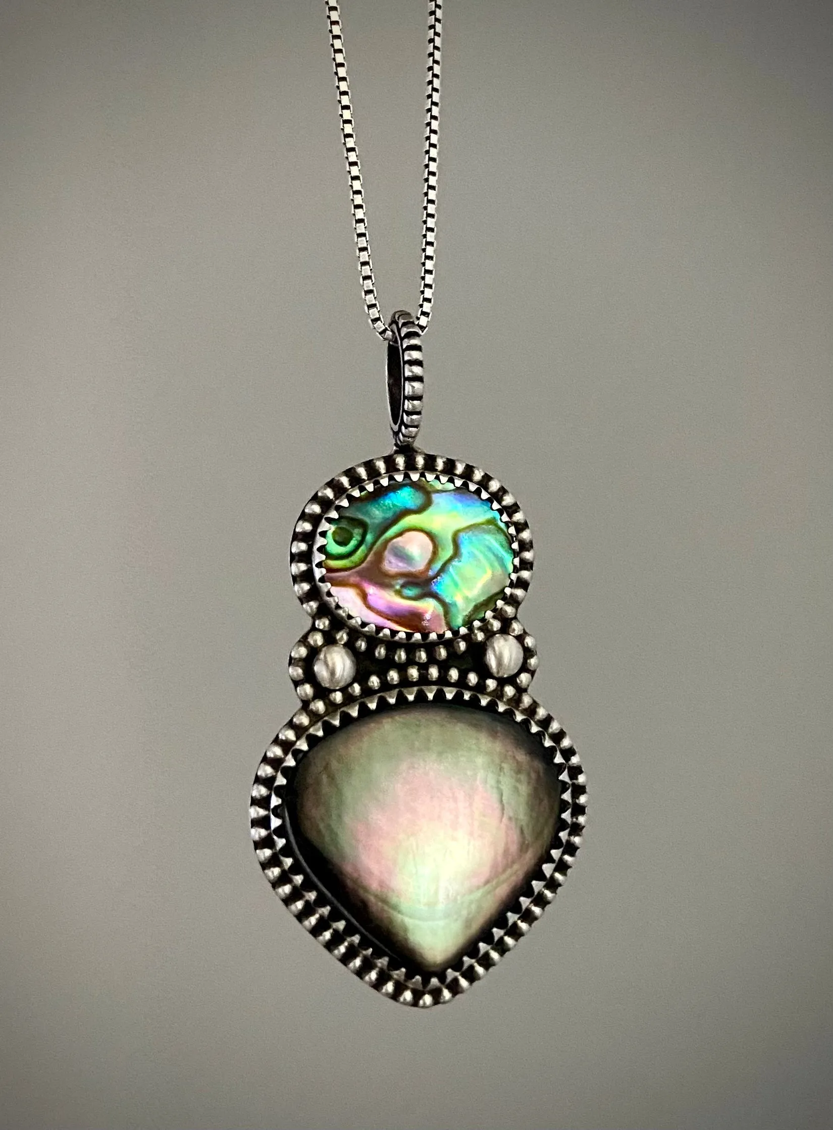 Abalone & Black Mother of Pearl Pendant