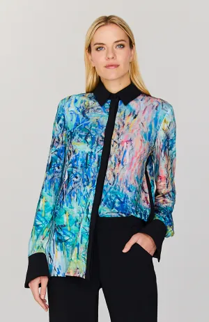 Abstract Willow Collared Shirt w/ Relaxed Sleeve