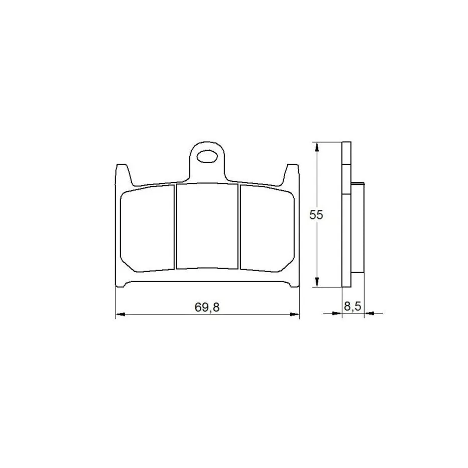 Accossato Brake Pads Kit For Motorcycle, AGPA58ST (Front)