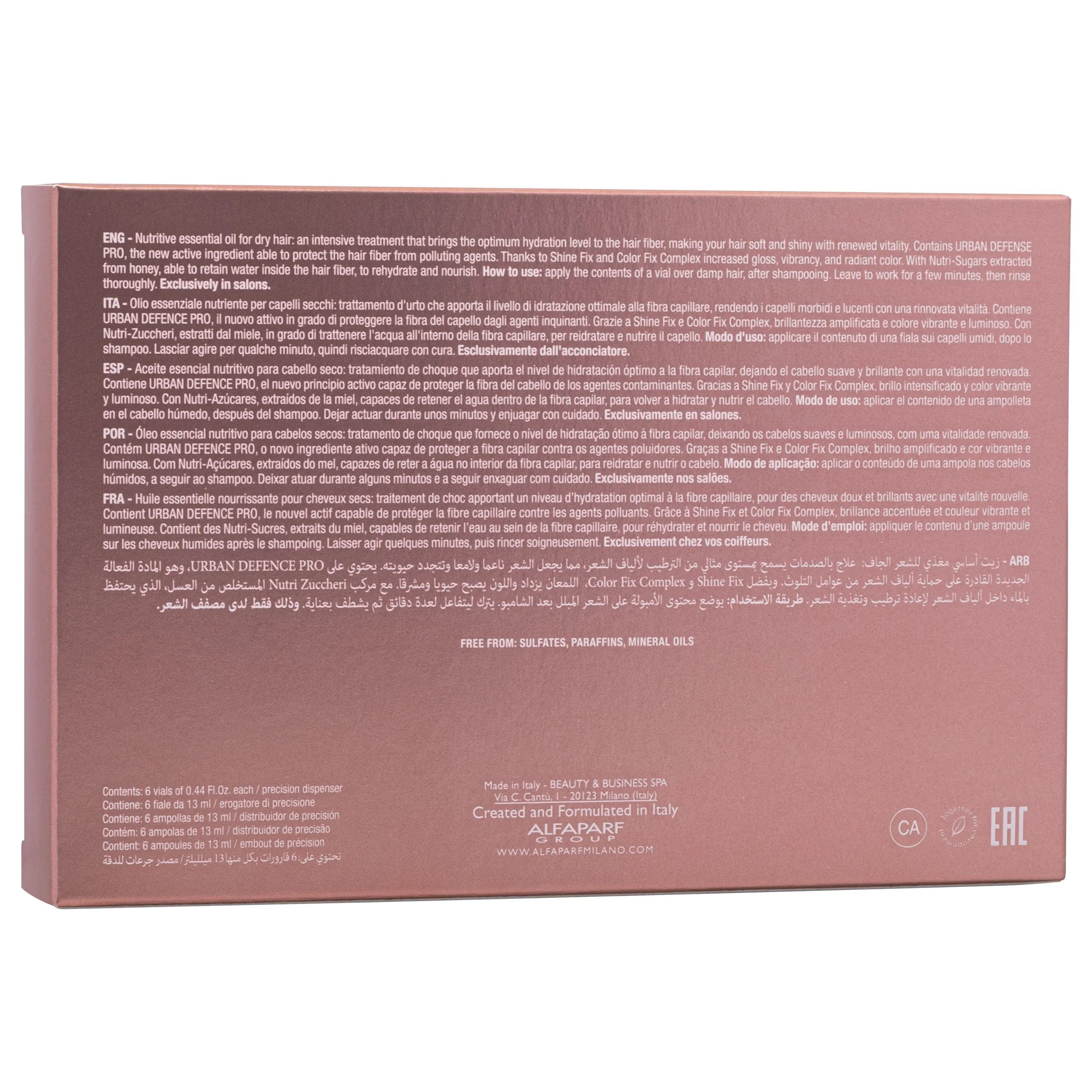 Alfaparf Milano Semi Di Lino Moisture Nutritive Essential Oil 6 x 13ml