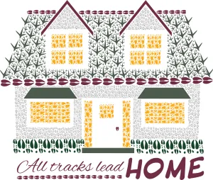 All Tracks Lead Home Note Card