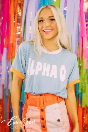 Alpha O Recruitment Simple Colorblock Ringer
