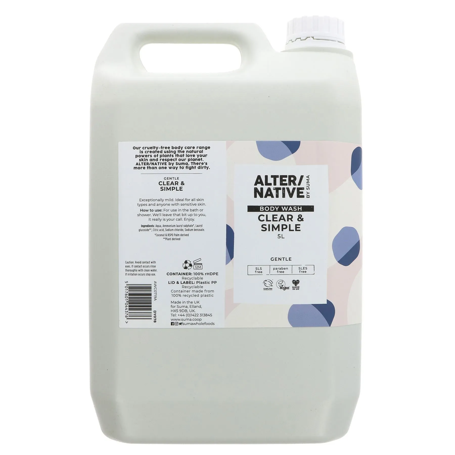Alter/Native | Body Wash - Clear & Simple - Gentle for sensitive skin | 5l