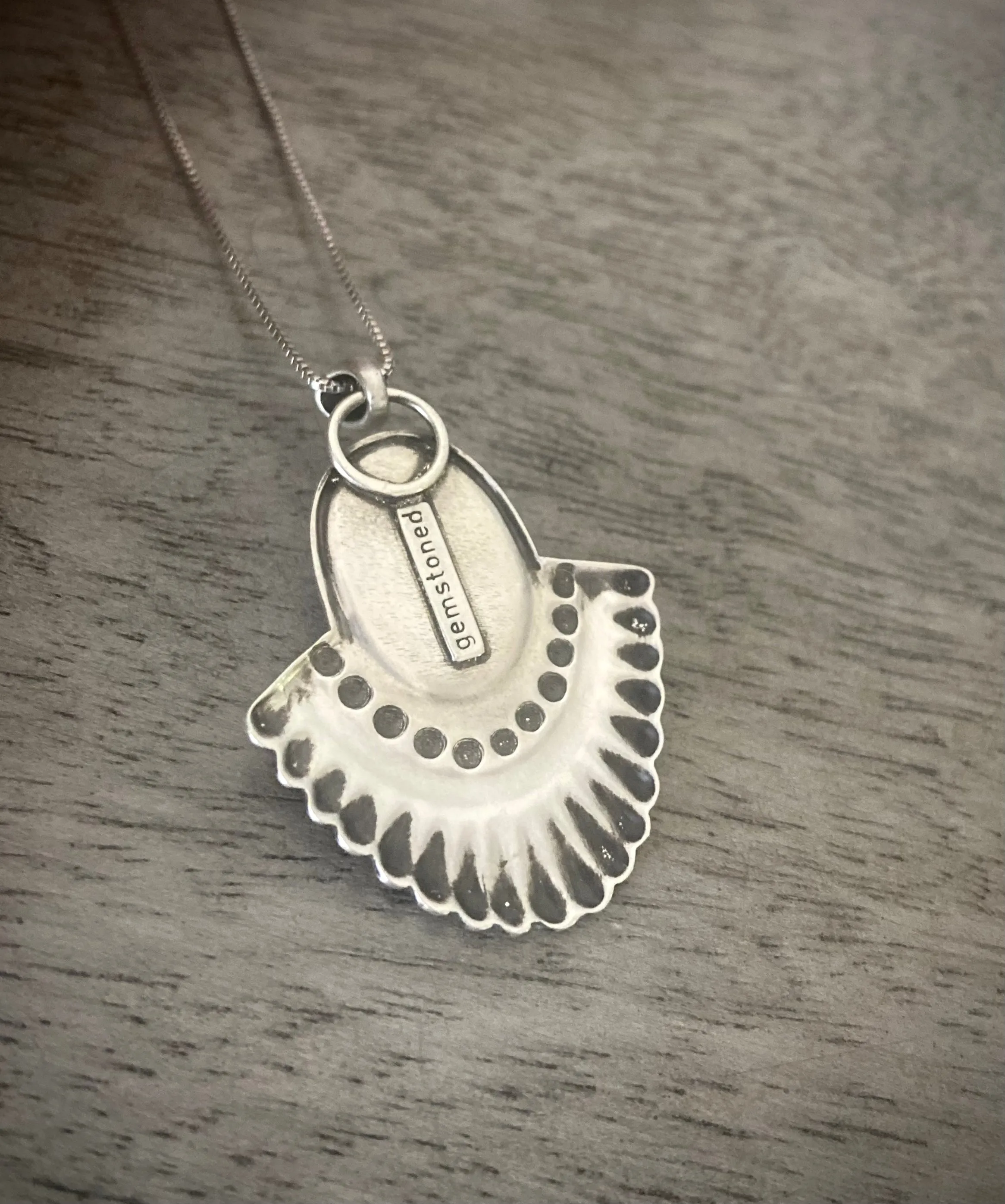 Amazonite Boho Fan Pendant