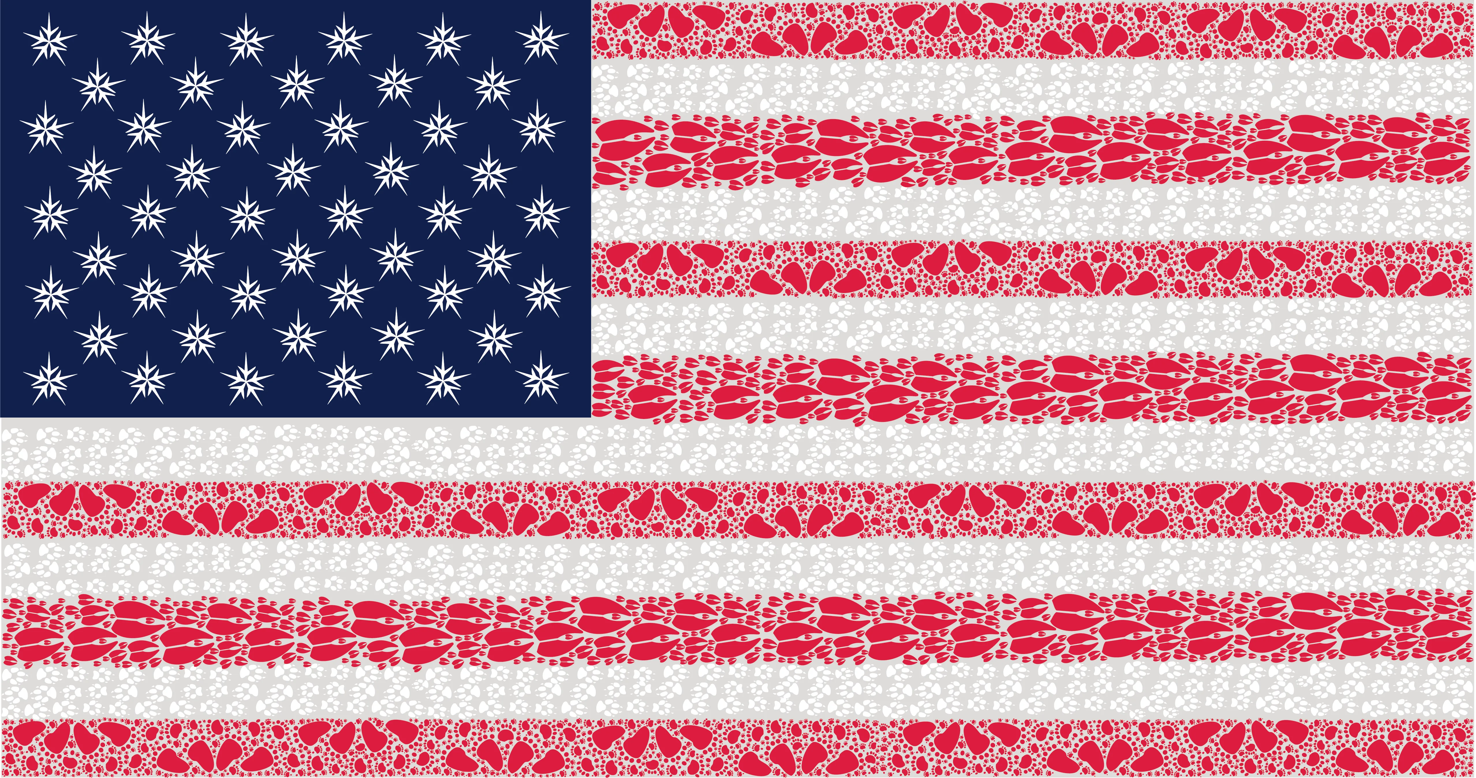 American Flag Note Card