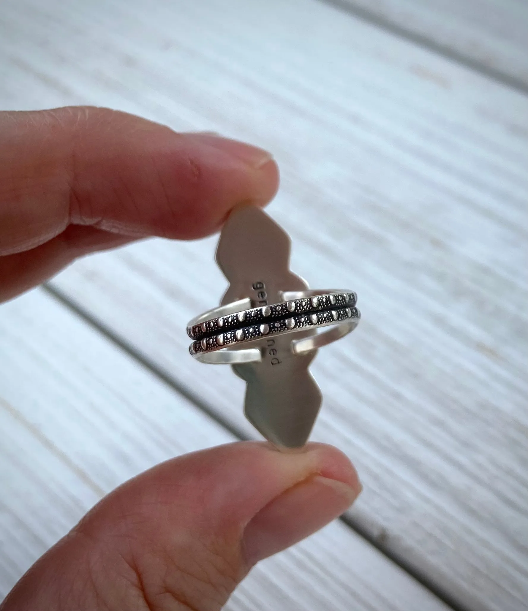 Amethyst Chevron Ring