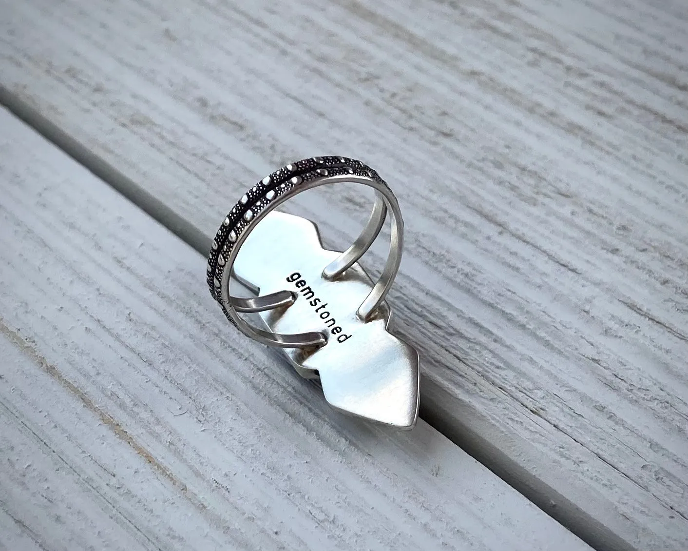 Amethyst Chevron Ring