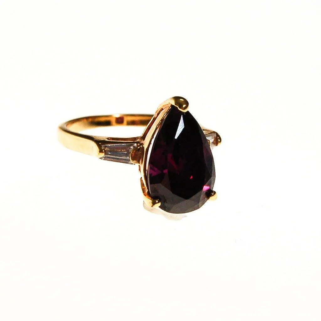 Amethyst CZ Statement Ring