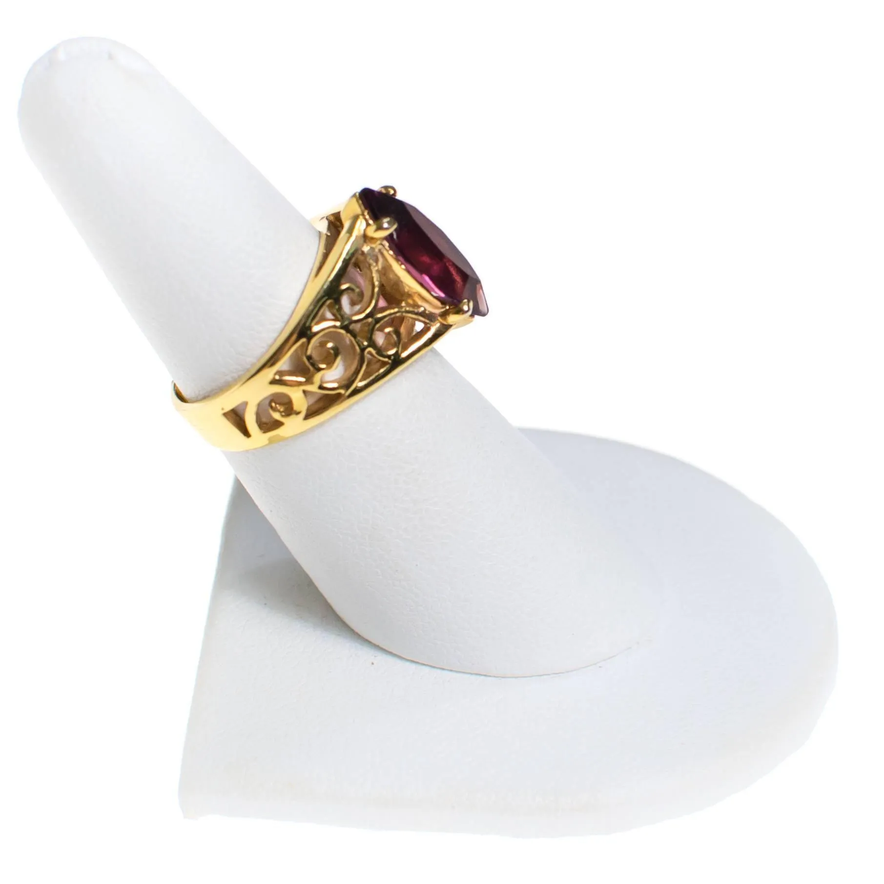 Amethyst Statement Ring, Gold Plated