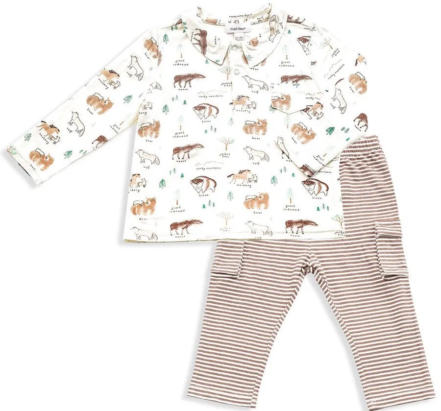 Angel Dear Western Wilderness Polo & Cargo Pant Set